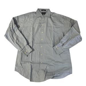 Vintage Nautica Blue 2 Ply Long Sleeve Dress Shirt 16.5/36